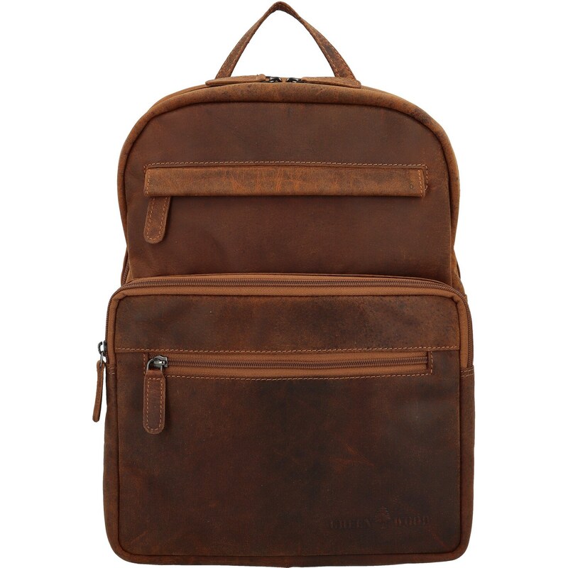 Kožený batoh camel - Greenwood Narek Camel 65066245