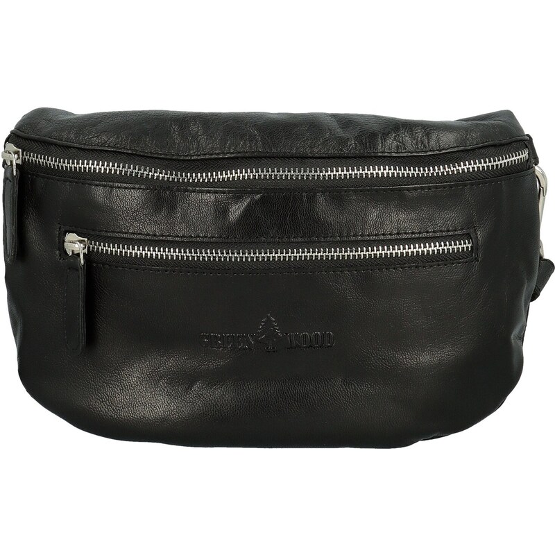 Dámska kožená kabelka/ľadvinka čierna - Greenwood Terry čierna 65066243