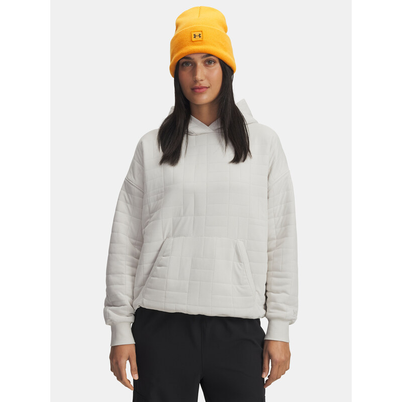 Womens sweatshirt Under Armour Unstoppable Flc Txtr Hoodie-WHT - 65233071