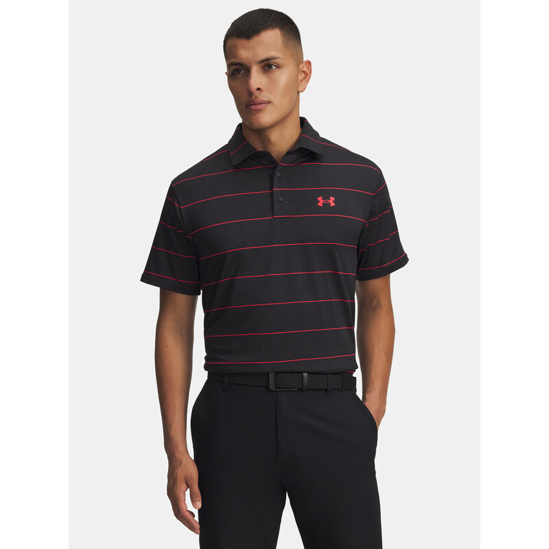 Mens T-shirt Under Armour UA Playoff 3.0 Stripe Polo-BLK - Men 65236943