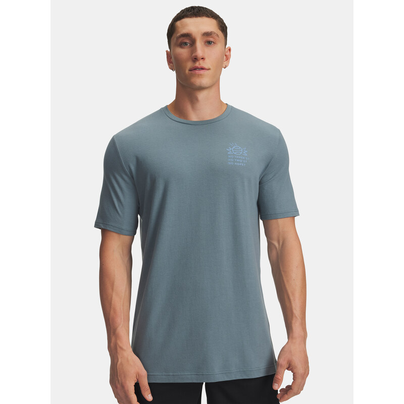 Mens T-shirt Under Armour UA M 60/40S Cant Hoop SS-BLU - Men 65233189