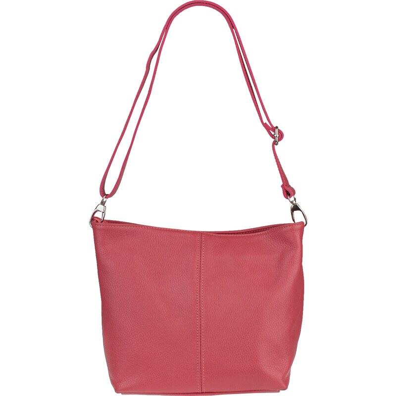 Ružová kožená talianska crossbody kabelka Prisca Rosa Rova NovaKabelka 65050417