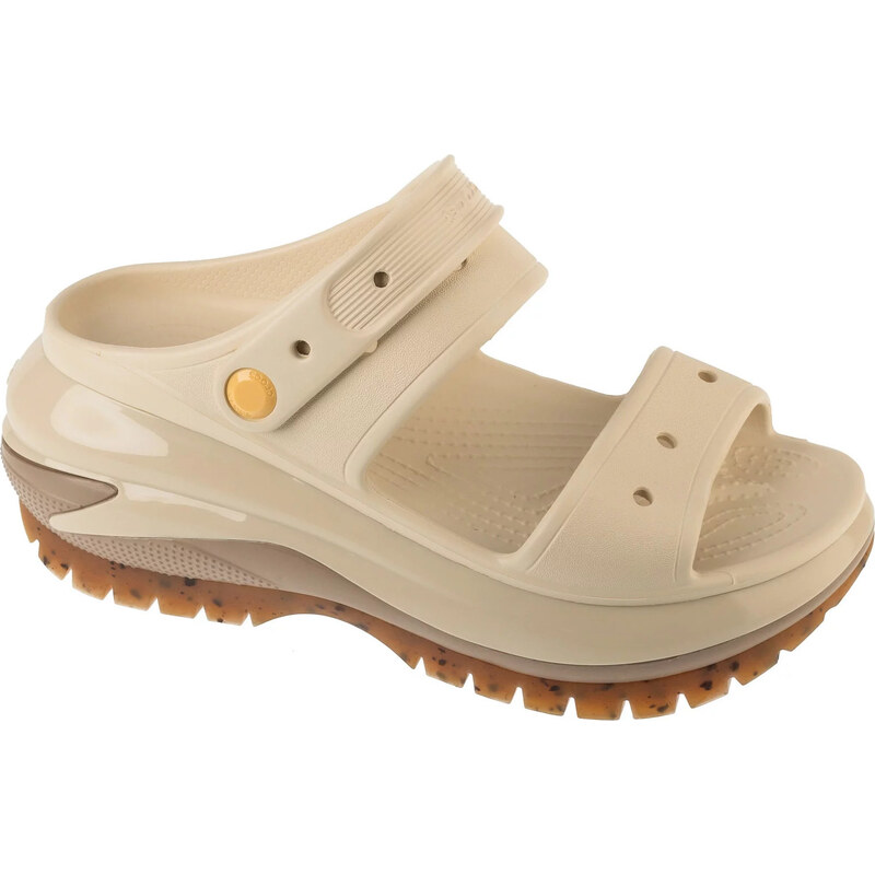 Béžové dámske šľapky na platforme Crocs Classic Mega Crush Sandal 65152098
