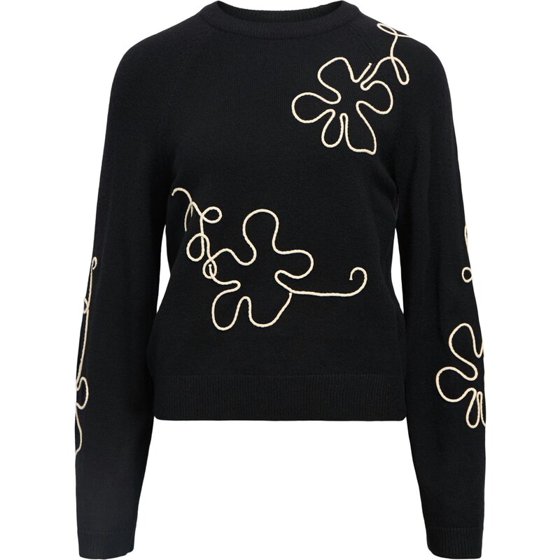 OBJECT Sveter OBJLaney Rubin krémová / čierna 65658867