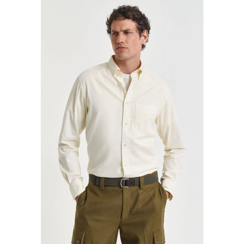KOŠEĽA GANT REG GMNT DYED TWILL SHIRT CREAM 65051934