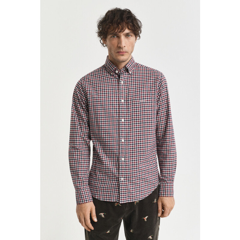 KOŠEĽA GANT REG TWILL GINGHAM SHIRT PLUMPED RED 65051941