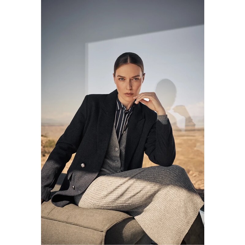 Marisse Womens Jacket Z-Mr-4518 Navy 65386025