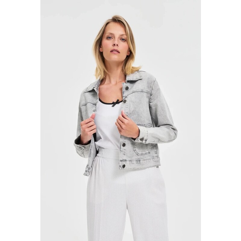Marisse Gray Denim Jacket 65064027
