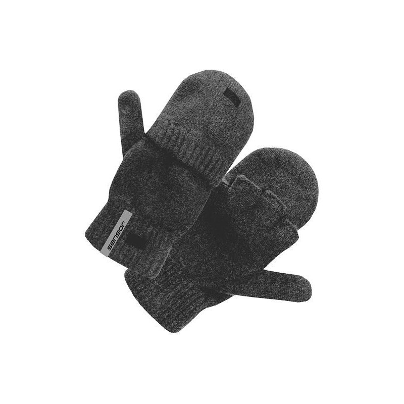 Vlnené rukavice Sensor Virgin Wool melír sivá veľkosti oblečenia S/M 65796967