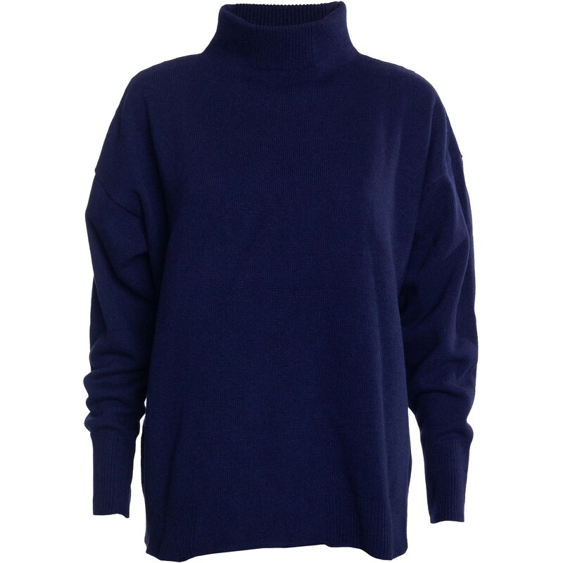 Dámsky vlnený sveter Vlnka S19 tmavo modrá veľkosti oblečenia S/M 65796992