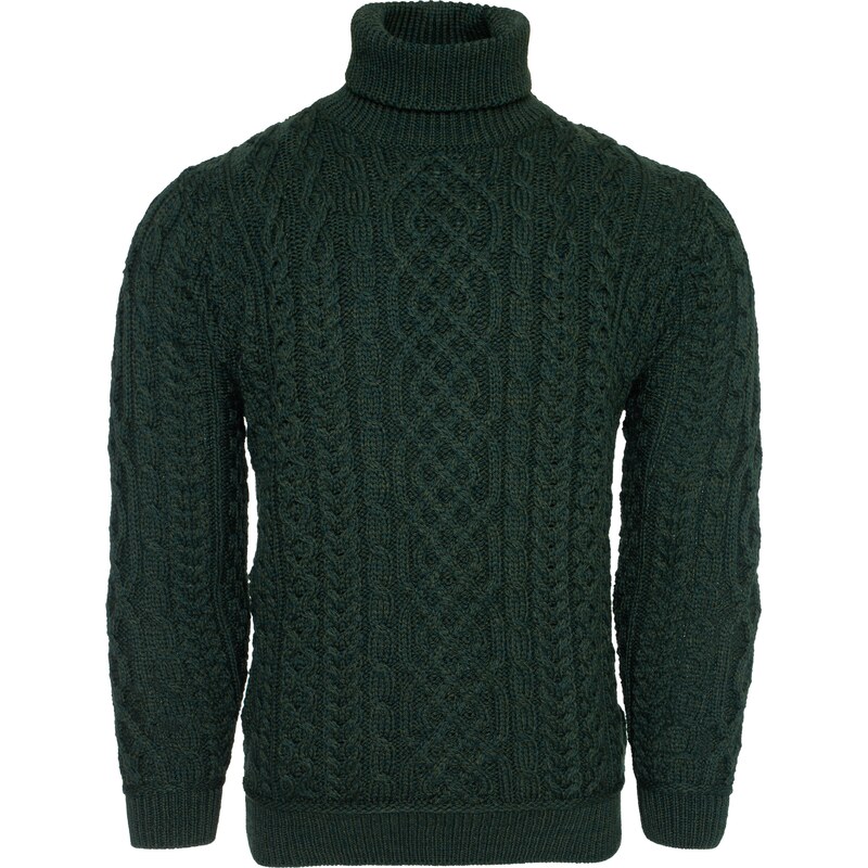 Pánsky vlnený sveter Vlnka S11 tmavo zelená veľkosti oblečenia XXL 65797000