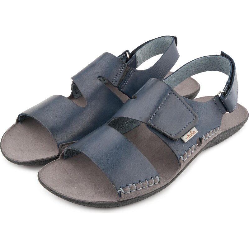 Vlnka Pánske kožené sandále Vincent tmavo modrá veľkosti obuvi - 65797043