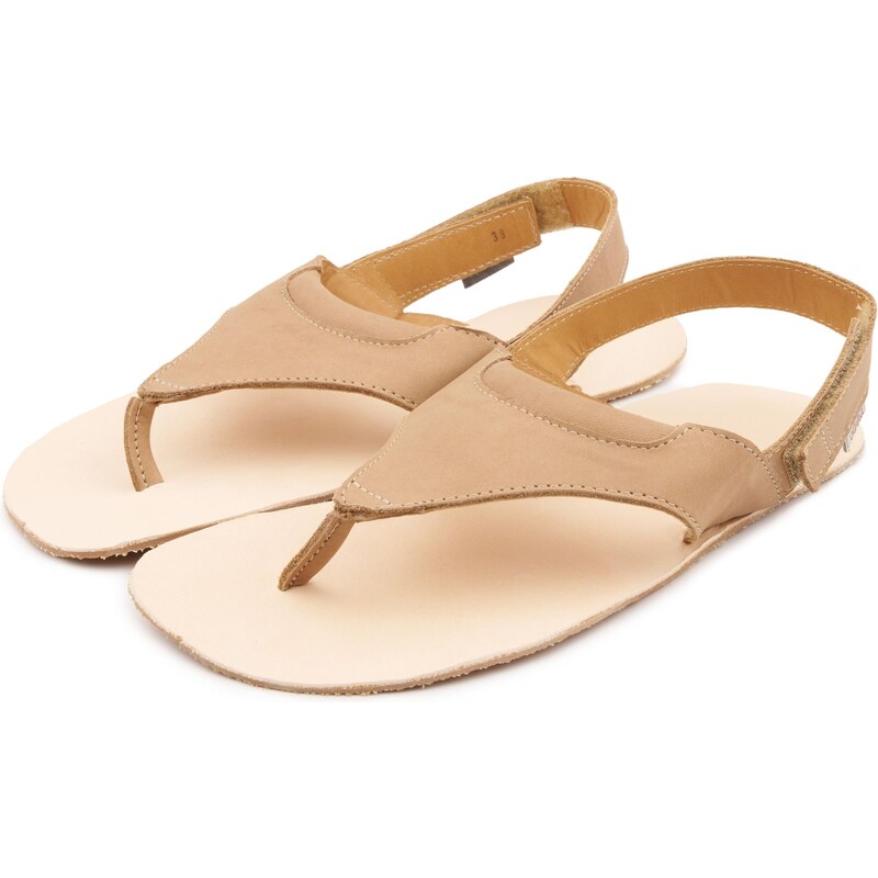 Vlnka Dámske barefoot kožené sandále Elen svetlo hnedá veľkosti obuvi 65797046