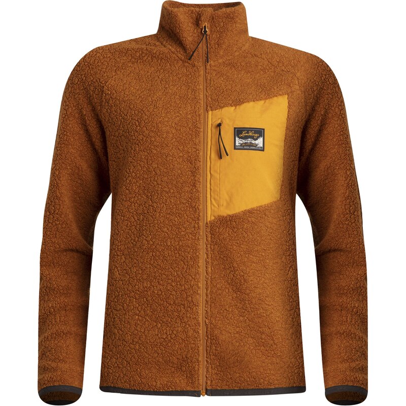 Dámska mikina s vlnou Merino Flok Lundhags hnedá veľkosti oblečenia S 65797070