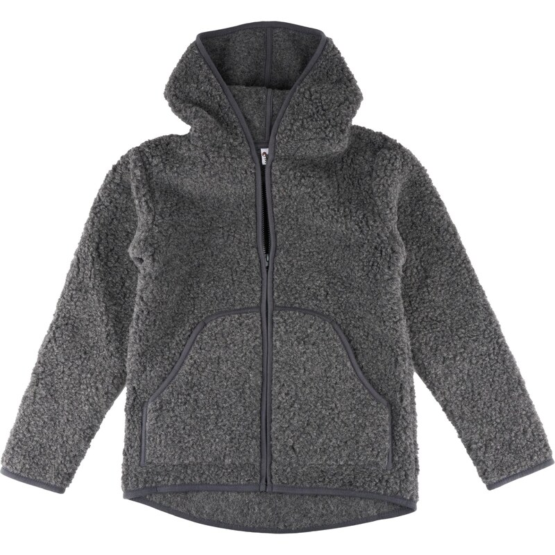 Vlnka Mikina z ovčej vlny s kapucňou tmavosivá veľkosti oblečenia S 65797130