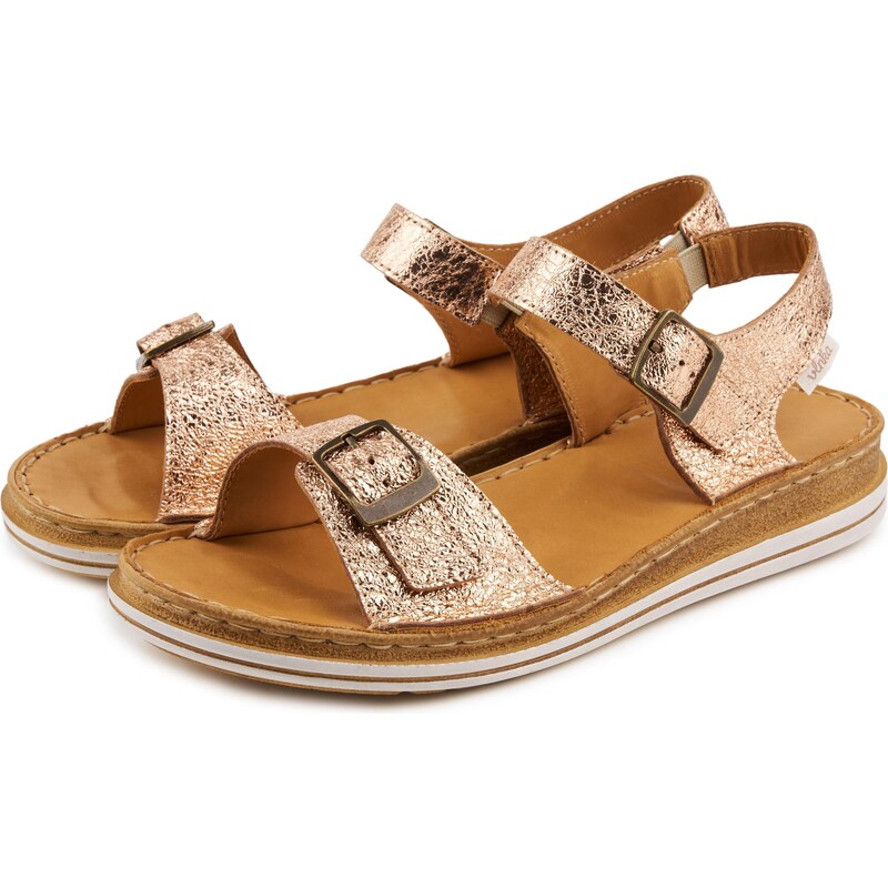 Vlnka Dámske kožené sandále Ella bronzová veľkosti obuvi - dospelí 36 65797187