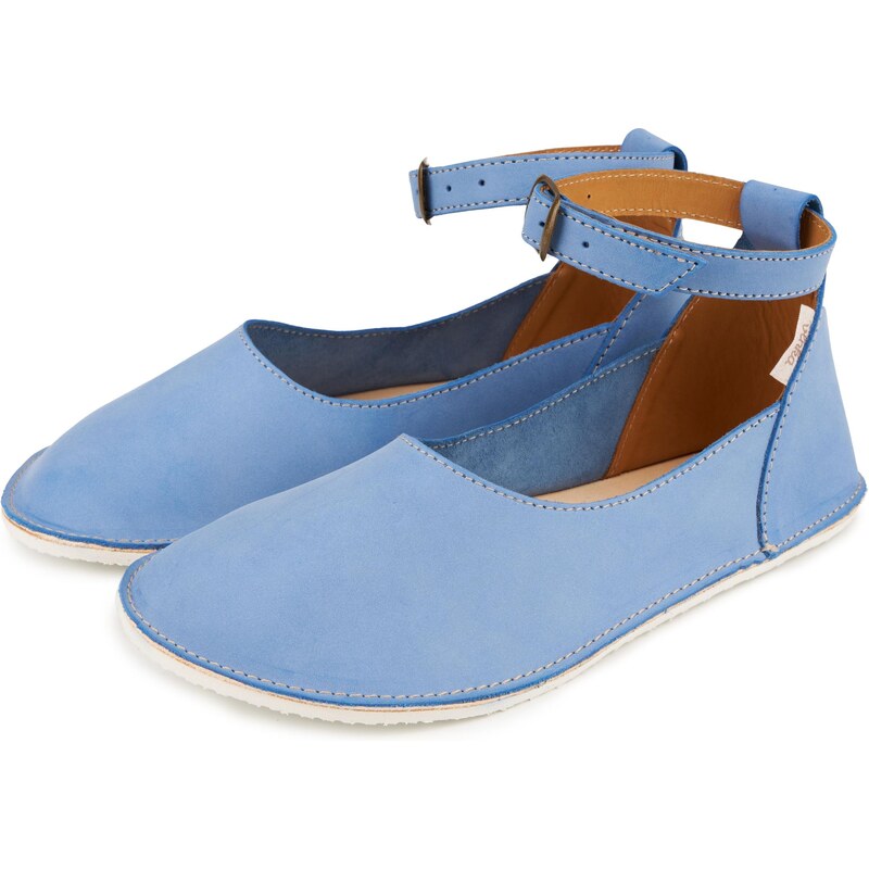 Vlnka Dámske barefoot kožené sandále Mildred modrá veľkosti obuvi - 65797198