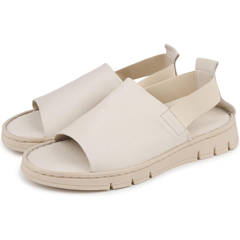 Vlnka Dámske kožené sandále Dorota krémová veľkosti obuvi - dospelí 37 65797208