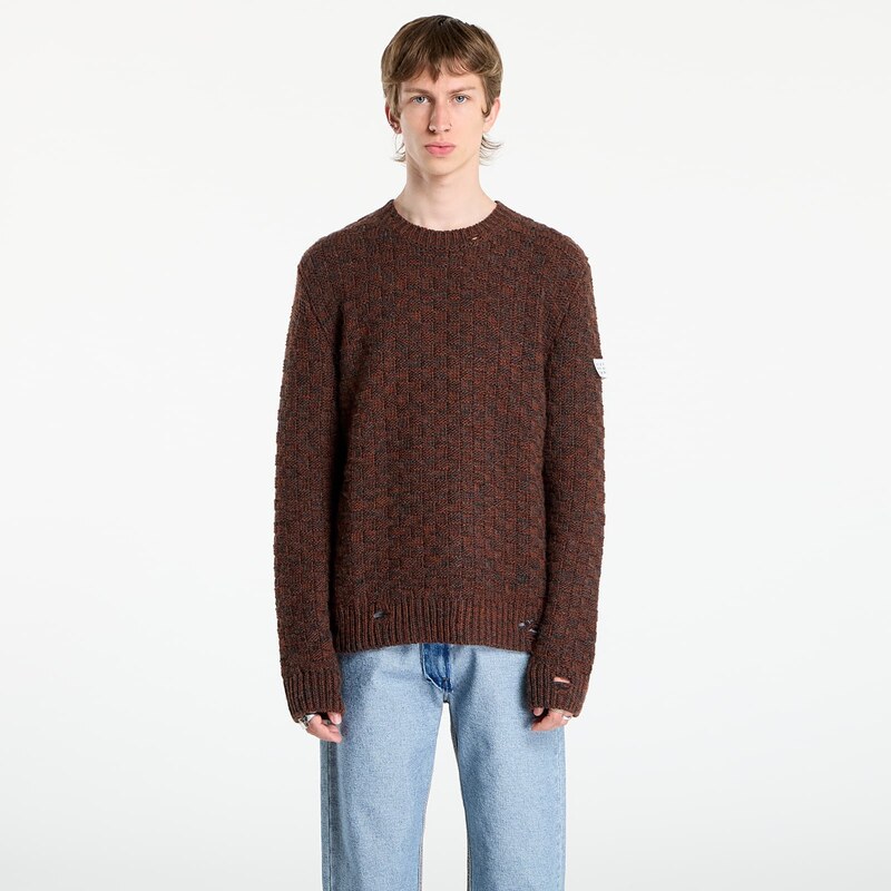 Sveter MM6 Maison Margiela Crewneck Dark Grey Melange/ Brown L 65065840