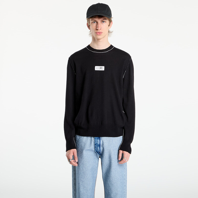 Sveter MM6 Wool Jumper Black L 65065871