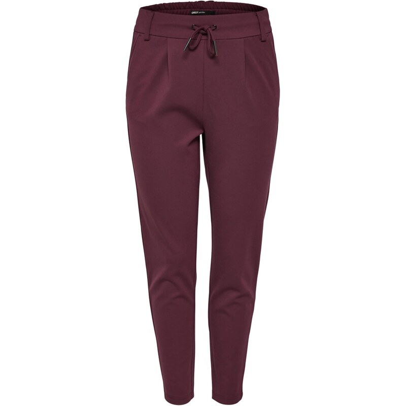 ONLY Plisované nohavice Poptrash vínovo červená 11945870