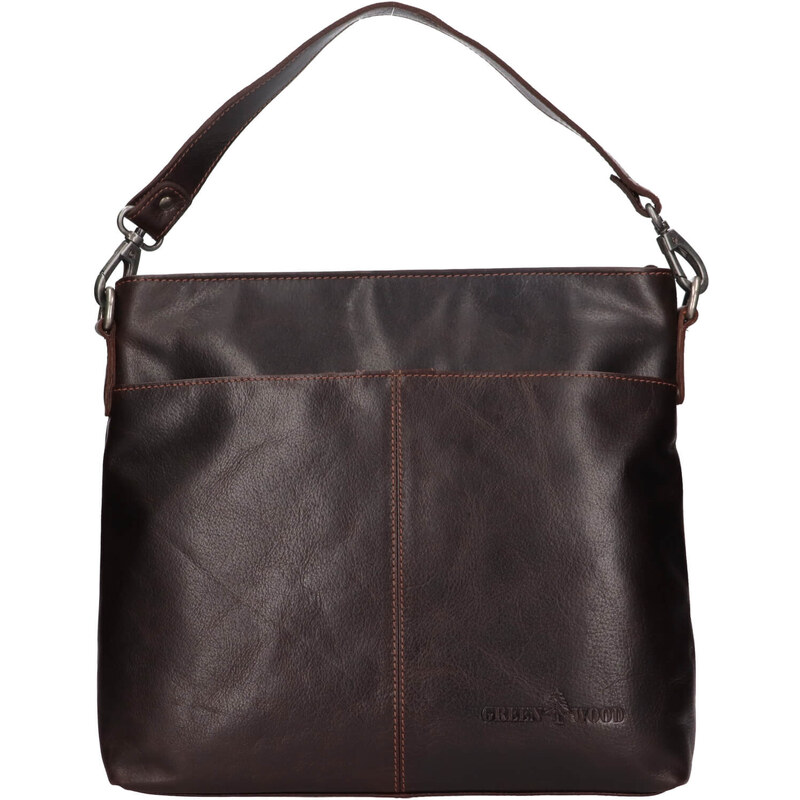 Dámska kožená kabelka Greenwood Babet - hnedá 65065310