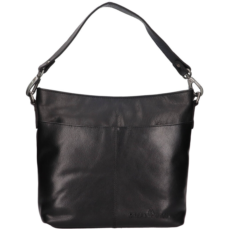 Dámska kožená kabelka Greenwood Stella - čierna 65065317