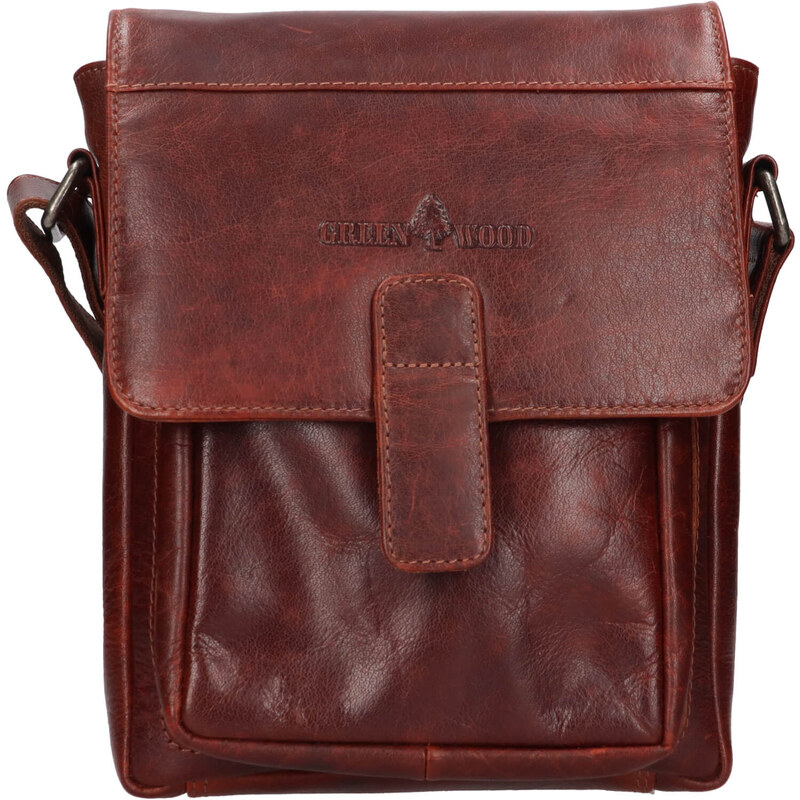 Pánska kožená taška cez rameno Greenwood Nito koňak 65065326