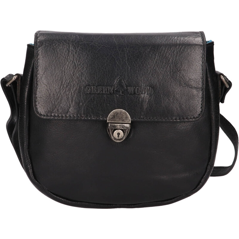 Dámska kožená crossbody kabelka Greenwood Petra - čierna