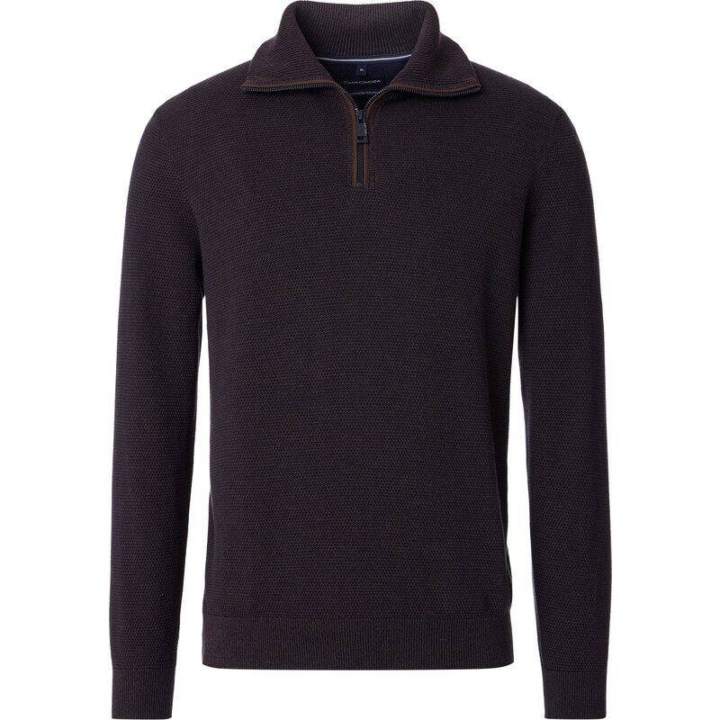 Pánsky hnedý bavlnený sveter stojáčik CASA MODA 65066528