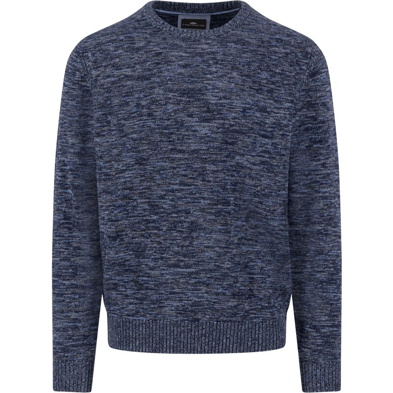 Pánsky modrý melírovaný bavlnený pulóver FYNCH-HATTON 65066539