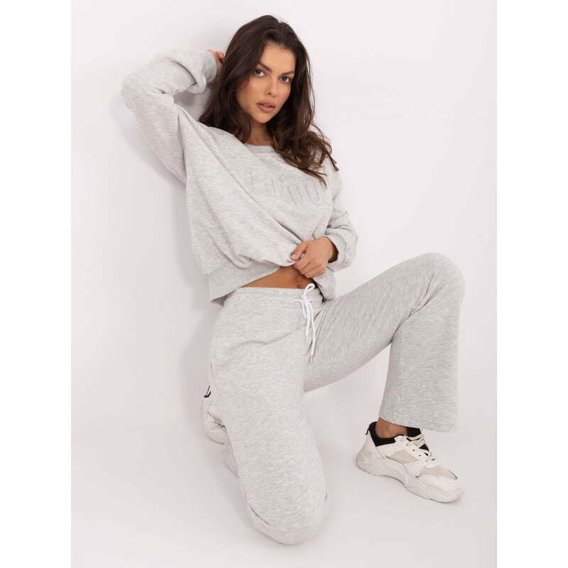 BASIC Svetlosivá oversize dámska tepláková súprava EM-KMPL-930.61 57405658