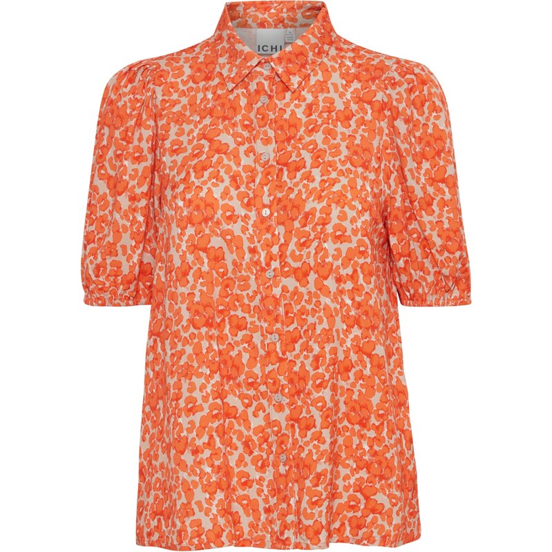 ICHI Blúzka IHAya tmavobéžová / oranžová / koralová 54357635