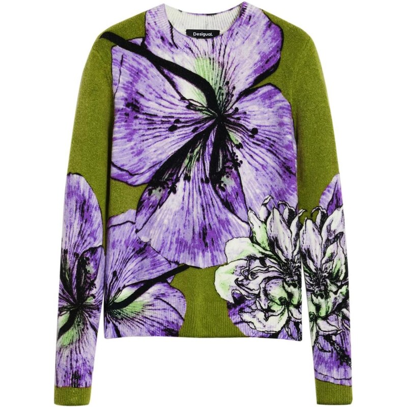 Desigual Sveter olivová / zmiešané farby 65656916