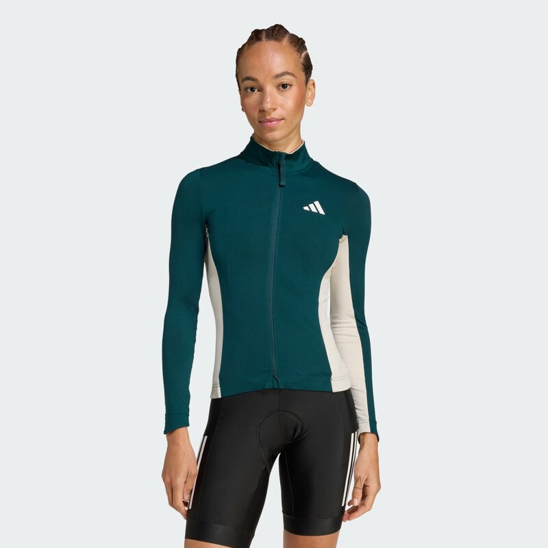 Adidas Cyklistický dres Tempo sdlhými rukávmi a3prúžkami 65068175
