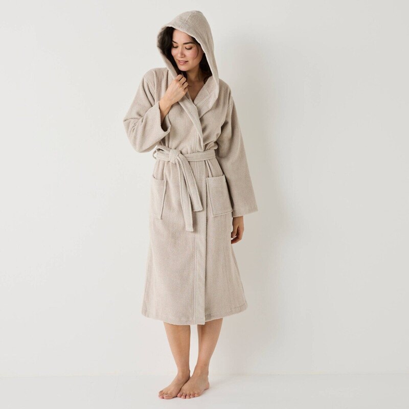 Rýchloschnúci unisex župan s kapucňou piesková 036 Blancheporte 57058950