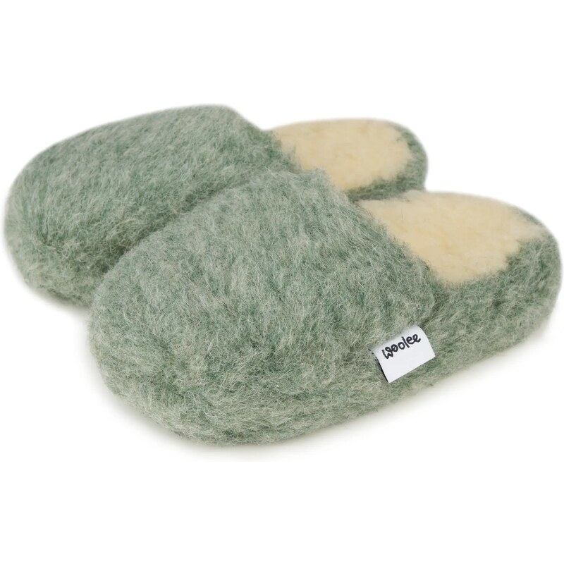 Vlnka Detské TV papuče z ovčej vlny zelená veľkost deti 31-32 65073667