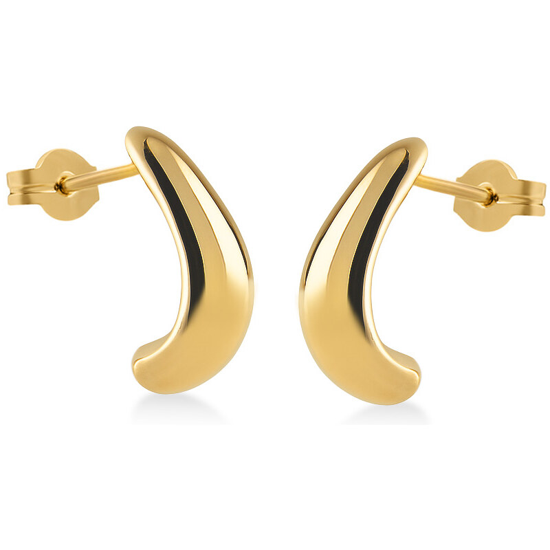 Brilio Moderné zaoblené náušnice zo žltého zlata 14/202.821/3 66579435