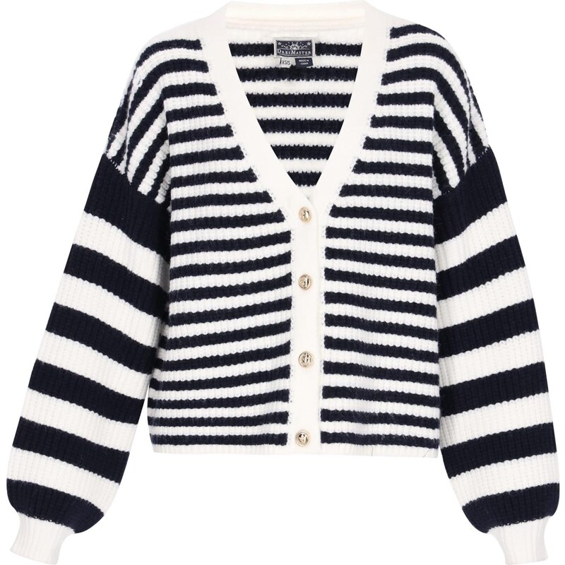 DreiMaster Maritim Kardigán námornícka modrá / biela 65659136
