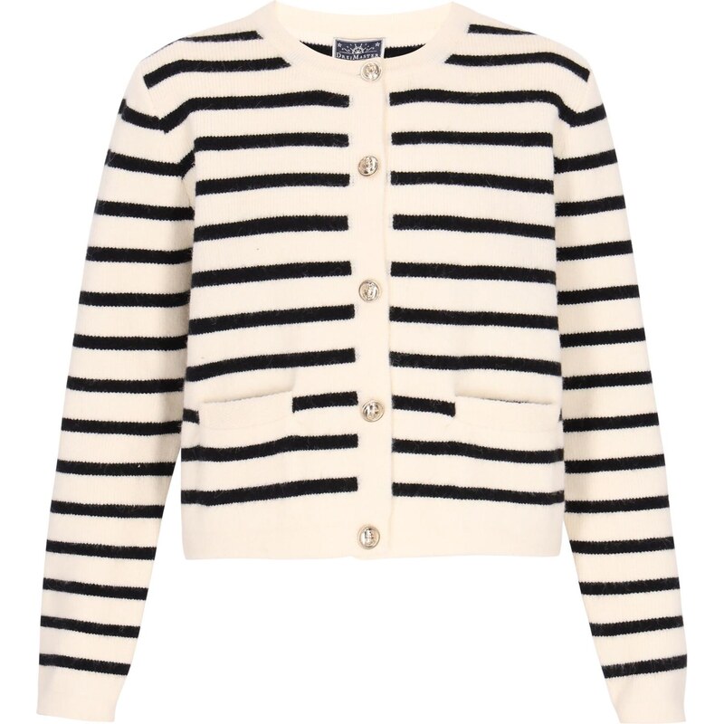 DreiMaster Maritim Kardigán námornícka modrá / biela ako vlna 65659137