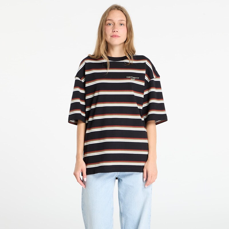 Tričko Carhartt WIP S/S Holm T-Shirt UNISEX Holm Stripe/ Black L 65082830