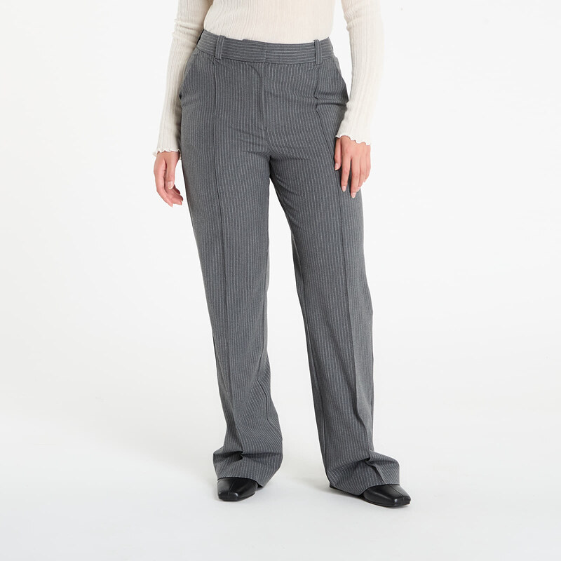 Kalhoty Samsøe Samsøe Salot Trousers Dark Gull Gray Pinstripe L 65083652