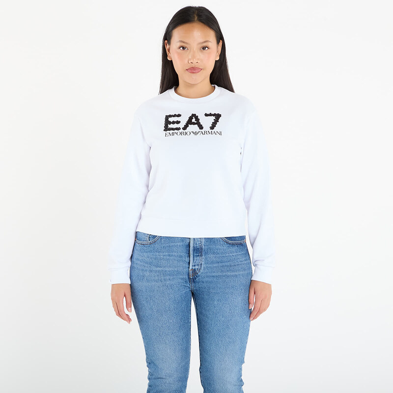 Mikina EA7 Emporio Armani Train Logo Series W T-Top Cn C White Alyssum 65083681