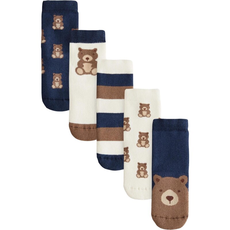 Next Ponožky tmavomodrá / kapučíno / biela 65875096