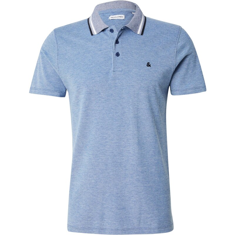JACK & JONES Tričko JWHPAULOS tmavomodrá / modrá melírovaná 65121011