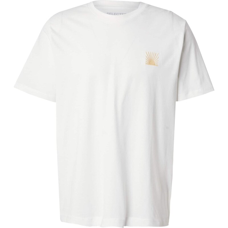 SELECTED Tričko SLHASPEN krémová / svetlobéžová 65121058