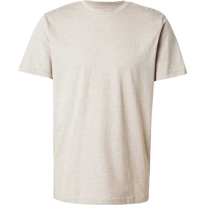 SELECTED Tričko SLHASPEN béžová melírovaná 65121064