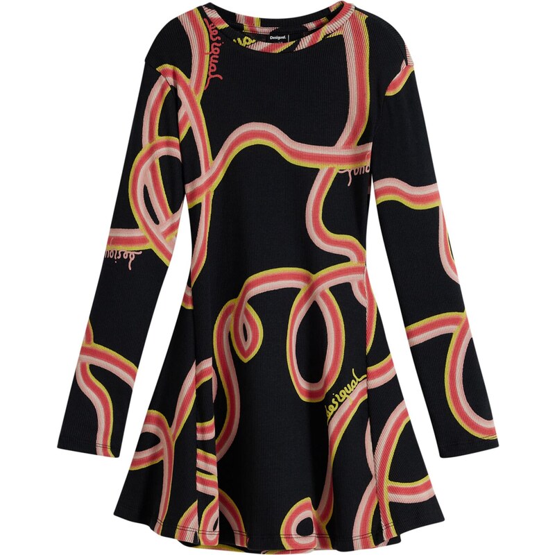 Desigual Šaty zmiešané farby / čierna 65088643