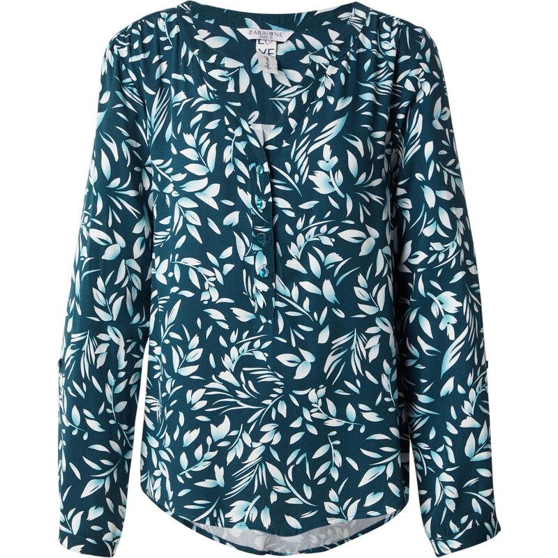 ZABAIONE Blúzka An44nabelle smaragdová / pastelovo zelená / biela 65835228