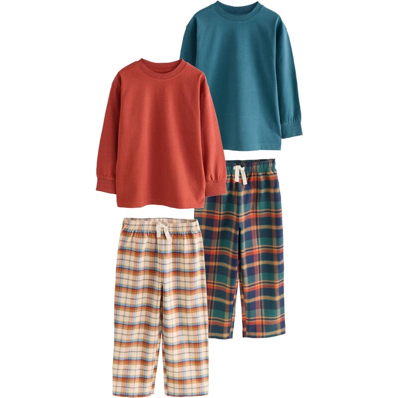 Next Pyžamo béžová / svetlomodrá / petrolejová / oranžová 65882796